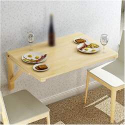 Pine Wood Folding Table for Wall