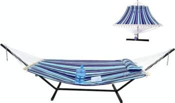Quilted Double Hammock Metal Frame Double