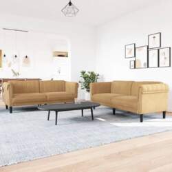 Rantry Set aus 2 braunen Sofas
