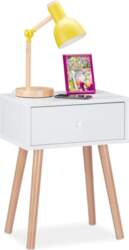 Relaxdays Bedside Table Scandinavian Retro Bedside