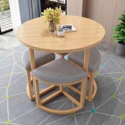 Round Dining Table with 4 Chairs