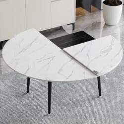 Round Table Extender Solid Wood Large