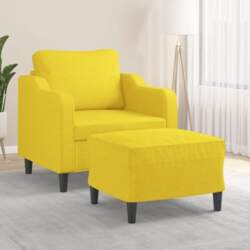 Set of 2 Armchairs with Stools