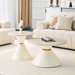 Set of 2 Round Coffee Tables