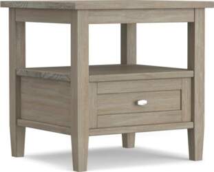 SIMPLIHOME Warm Shaker Side Table Solid
