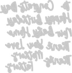 Sizzix Thinlits Variety Sentiments Die Set