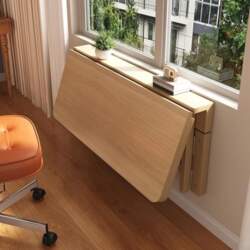 Small Room Folding Table, Wooden Workbench