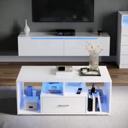SONNI Coffee Table with Drawer, Storage