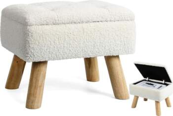 Storage Stool, Small Footstool with Storage