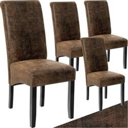 TecTake Set of 4 Faux Leather