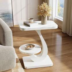Tribesigns C-Shaped Side Table with 2