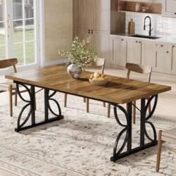 Tribesigns Rectangular Dining Table, Industrial Kitchen