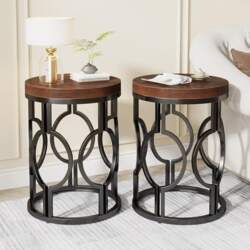 Tribesigns Round Side Table, Set of