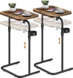 TUTOTAK C-Shaped Side Table with Tilting