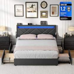 VASAGLE Double Bed Frame 180 x