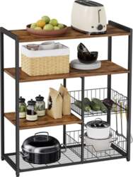 VASAGLE Rustic Brown KKS96X Microwave Kitchen