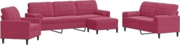 VidaXL Sofa Set 4-Piece Upholstered Sofa