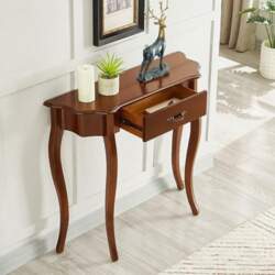 Vintage Style Half Moon Console with