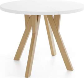 WFL GROUP Round Loft Style Extendable