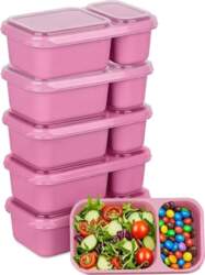 Wiederverwendbare Snack-Behälter mit 2 Fächern und