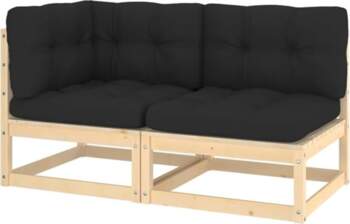 2 Piece Garden Sofa Set with
