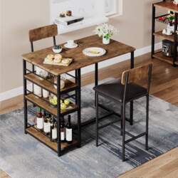 3-Piece Bar Table with Bar Stool