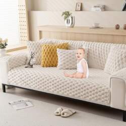 3D Plush Sofa Cover Soft Thickened