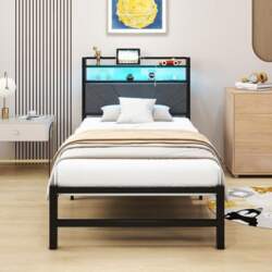 3ft Single Bed Frame with LED