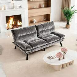 Adjustable Two Seater Sofa, Modern Chenille