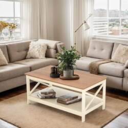 ALPHA HOME Coffee Table with Storage