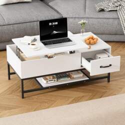 BonVache Coffee Table, Height-Adjustable, Sofa Table
