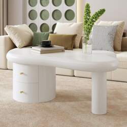 BTM Modern White Irregular Shape Coffee