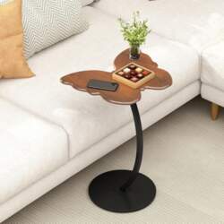 C Shaped Side Table, Unique Butterfly