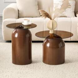 Coffee Table Set of 2 Glass
