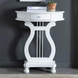 Console Table, Semicircle Sofa Table, Solid