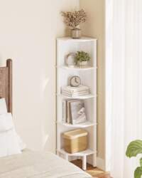 Corner Shelf, Corner Bookcase with 4