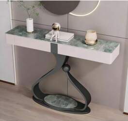 Crescent Shaped Narrow Console Table, Sofa