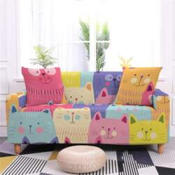 Cute Cat Pattern Sofa Cover for