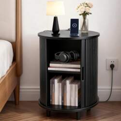 DHH Round Side Table with Storage