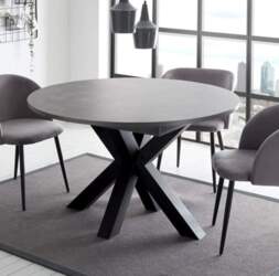 Dining Table Black Ceramic Dark 110