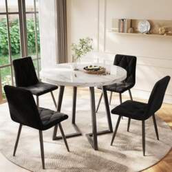 Dining Table with 4 Round Chairs