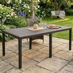 Dmora Rectangular Extendable Garden Table, Made