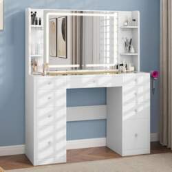 DWVO Large Dressing Table with Adjustable