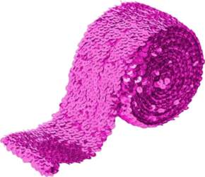 Elastīgs Sequin Trim 3 collu 8