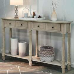 Farmhouse Narrow Console Sofa Table with