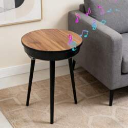 FATIVO Side Table with Bluetooth Speaker