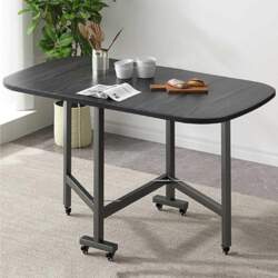 Foldable Dining Table with Wheels Space