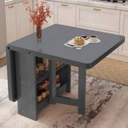 Foldable Solid Wood Kitchen Table with