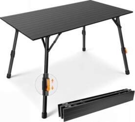 Folding Camping Table, Continuous Height Adjustment