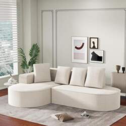 Fully Compressed Boneless Sofa, Modular Combination